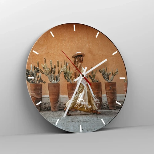 Horloge murale - Pendule murale - Style hippie - 30x30 cm