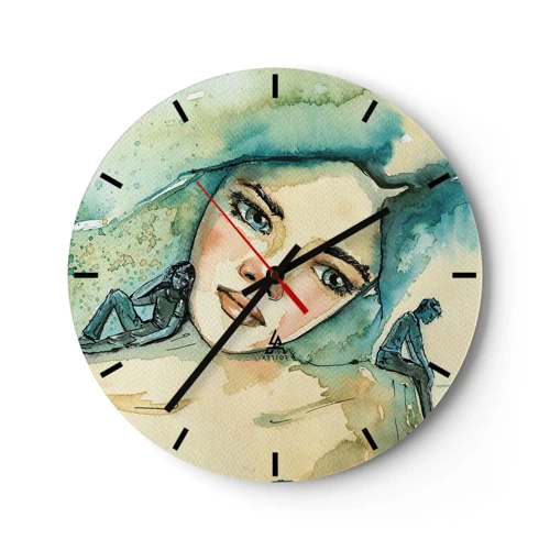 Horloge murale - Pendule murale - Suis-je bleu? - 30x30 cm