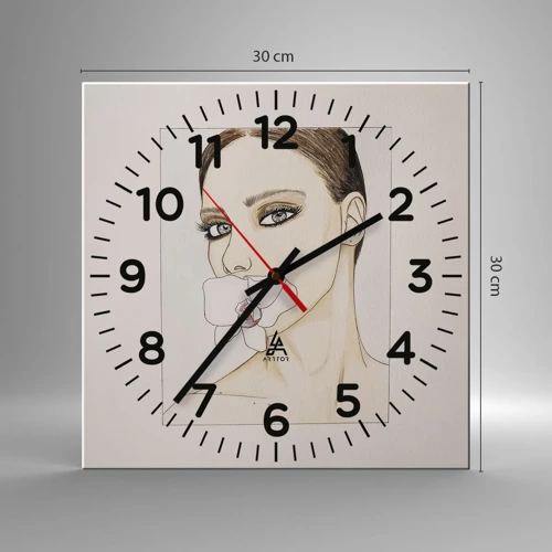 Horloge murale - Pendule murale - Symbole de l'élégance et de la beauté - 30x30 cm