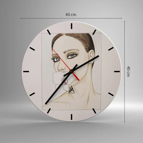 Horloge murale - Pendule murale - Symbole de l'élégance et de la beauté - 40x40 cm
