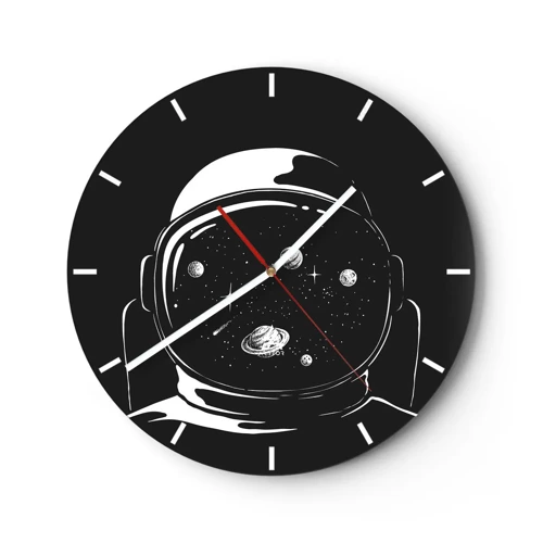 Horloge murale - Pendule murale - Sympa la vue - 30x30 cm