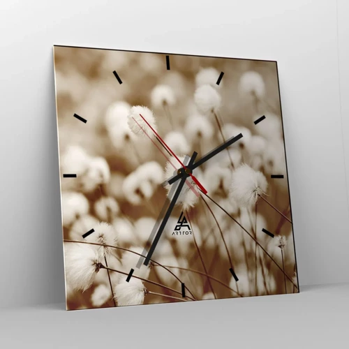 Horloge murale - Pendule murale - Tige moelleuse - 40x40 cm