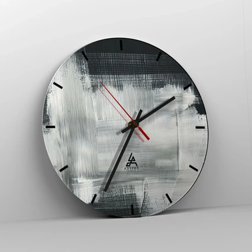 Horloge murale - Pendule murale - Tissé à la verticale et à l'horizontale - 30x30 cm