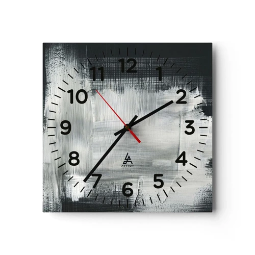 Horloge murale - Pendule murale - Tissé à la verticale et à l'horizontale - 40x40 cm