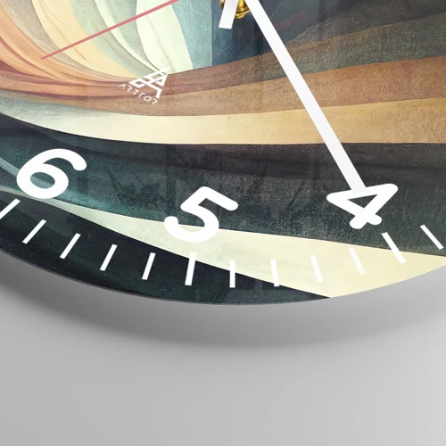 Horloge murale - Pendule murale - Tissé à partir de couleurs - 30x30 cm