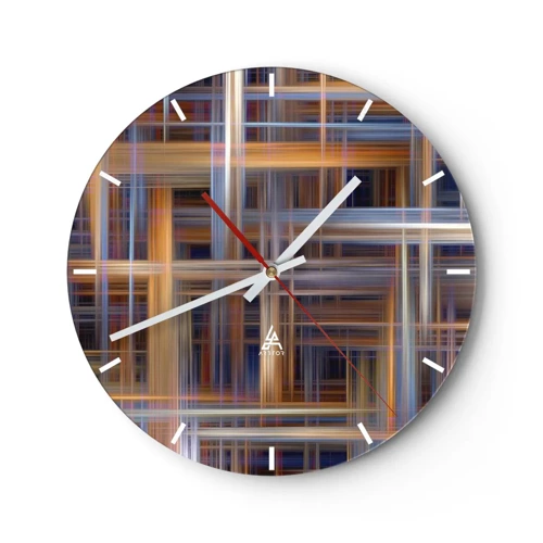 Horloge murale - Pendule murale - Tissé de lumière - 40x40 cm