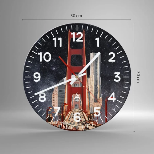 Horloge murale - Pendule murale - Toujours au centre - 30x30 cm