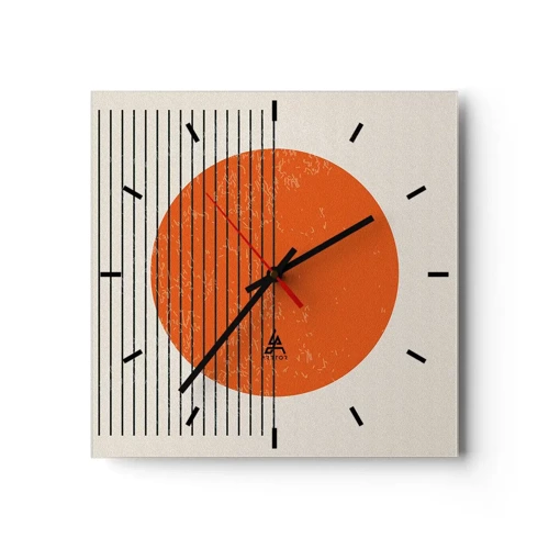 Horloge murale - Pendule murale - Toujours le soleil - 30x30 cm