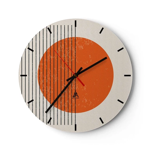 Horloge murale - Pendule murale - Toujours le soleil - 30x30 cm