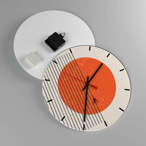 Horloge murale - Pendule murale - Toujours le soleil - 30x30 cm