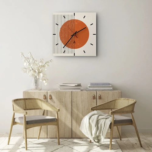 Horloge murale - Pendule murale - Toujours le soleil - 30x30 cm