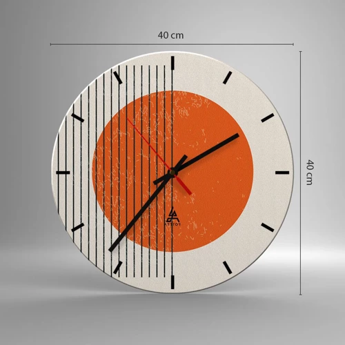 Horloge murale - Pendule murale - Toujours le soleil - 40x40 cm
