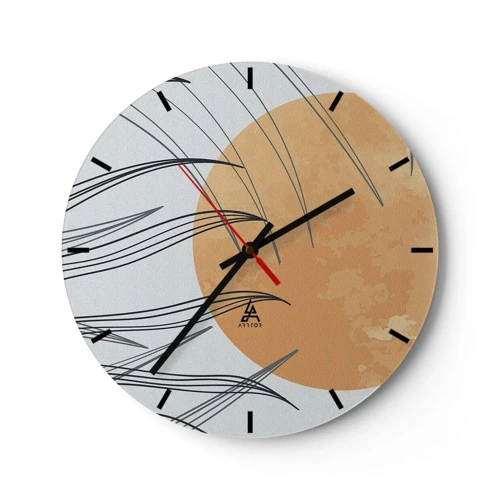 Horloge murale - Pendule murale - Toujours vers le soleil - 30x30 cm