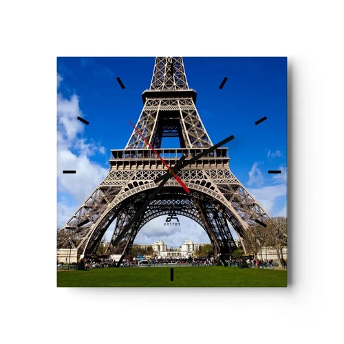 Horloge murale - Pendule murale - Tout Paris à ses pieds - 30x30 cm