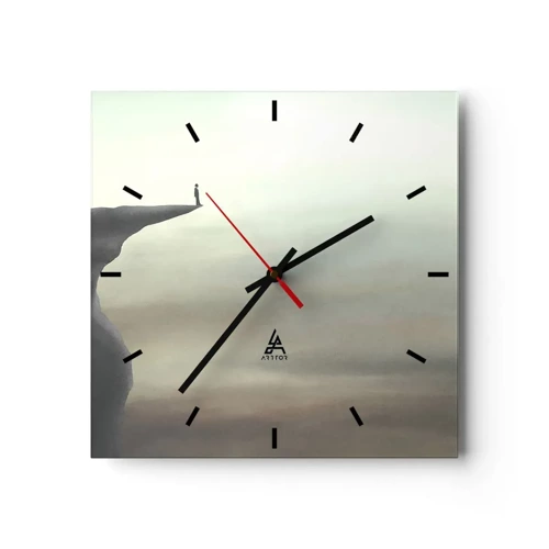 Horloge murale - Pendule murale - Tout en haut, bien entendu! - 30x30 cm