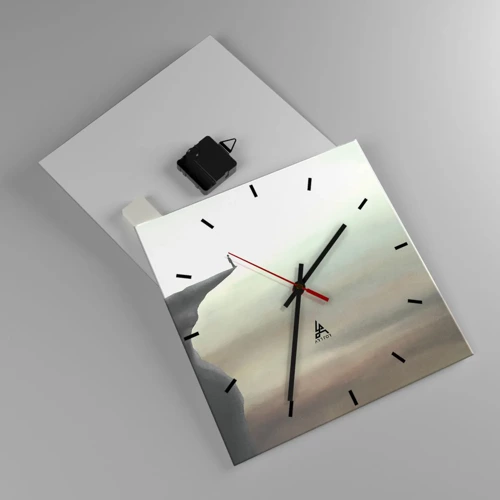 Horloge murale - Pendule murale - Tout en haut, bien entendu! - 30x30 cm