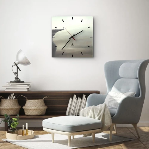 Horloge murale - Pendule murale - Tout en haut, bien entendu! - 30x30 cm