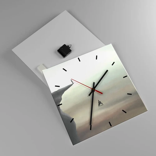 Horloge murale - Pendule murale - Tout en haut, bien entendu! - 40x40 cm