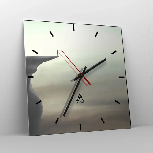 Horloge murale - Pendule murale - Tout en haut, bien entendu! - 40x40 cm