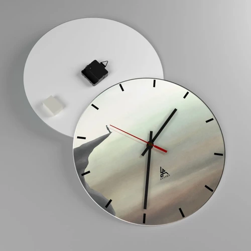 Horloge murale - Pendule murale - Tout en haut, bien entendu! - 40x40 cm