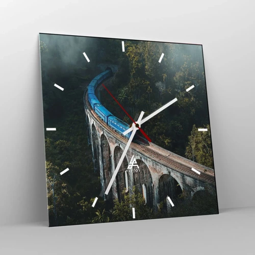 Horloge murale - Pendule murale - Train nature - 30x30 cm