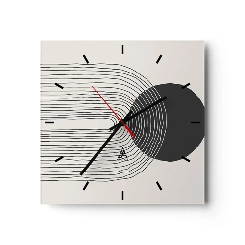 Horloge murale - Pendule murale - Tremblement et confiance - 30x30 cm