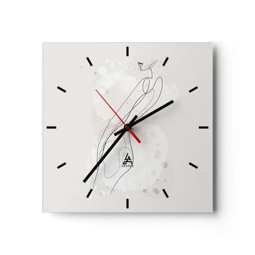 Horloge murale - Pendule murale - Trompe l'oeil - 30x30 cm