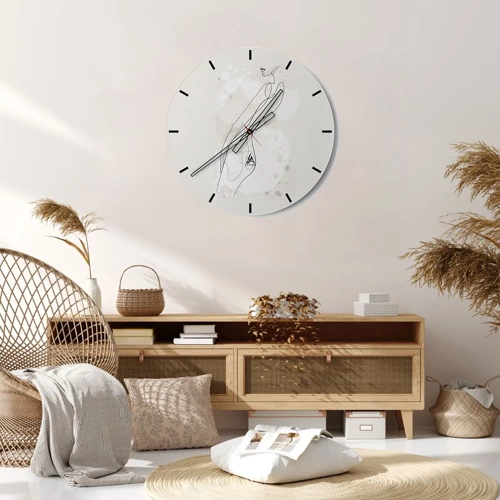 Horloge murale - Pendule murale - Trompe l'oeil - 30x30 cm