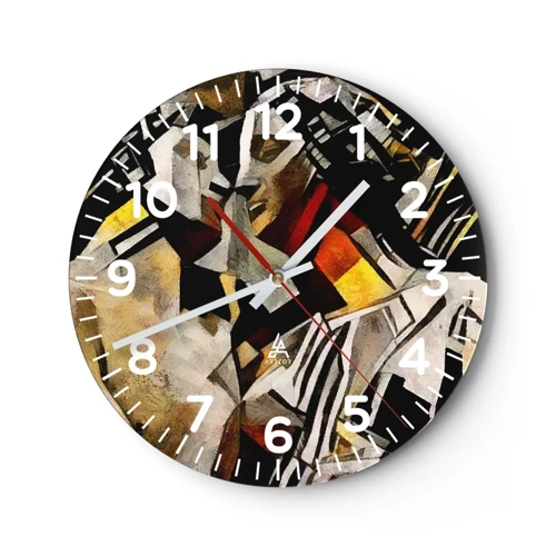 Horloge murale - Pendule murale - Un baiser sculptural - 30x30 cm