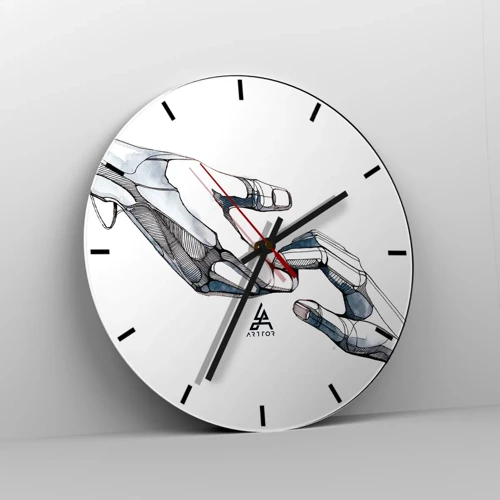 Horloge murale - Pendule murale - Un bon geste - 40x40 cm