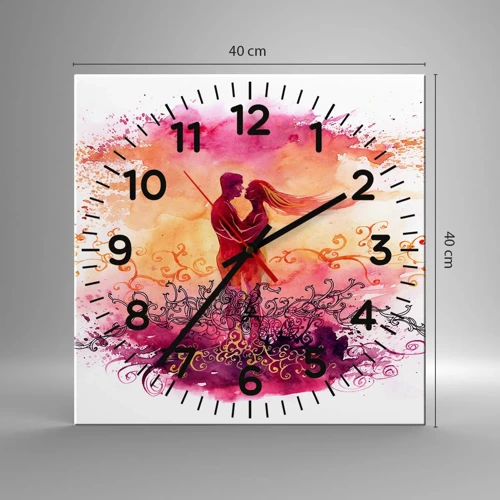 Horloge murale - Pendule murale - Un coeur! Je n'ai pas besoin de beaucoup… - 40x40 cm