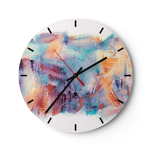 Horloge murale - Pendule murale - Un désordre coloré - 40x40 cm