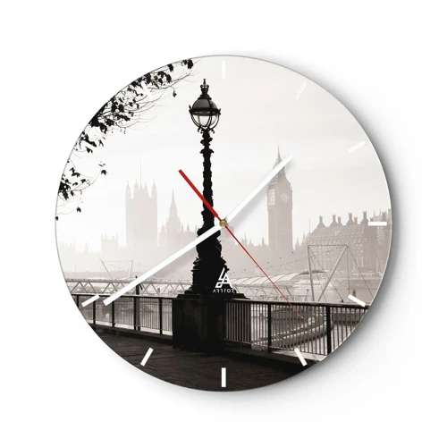 Horloge murale - Pendule murale - Un matin londonien - 30x30 cm