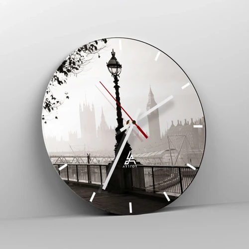 Horloge murale - Pendule murale - Un matin londonien - 40x40 cm