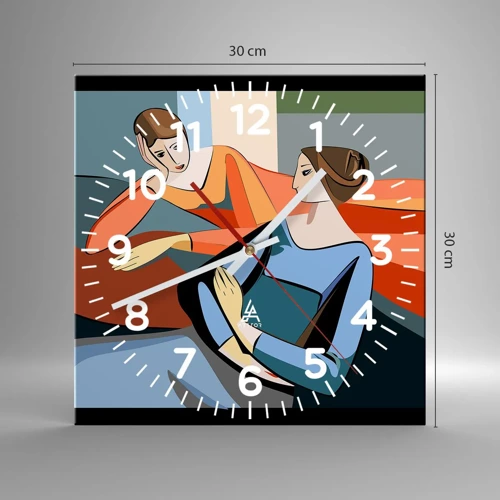 Horloge murale - Pendule murale - Un moment de confiance - 30x30 cm