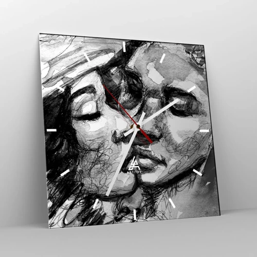 Horloge murale - Pendule murale - Un moment tendre - 30x30 cm