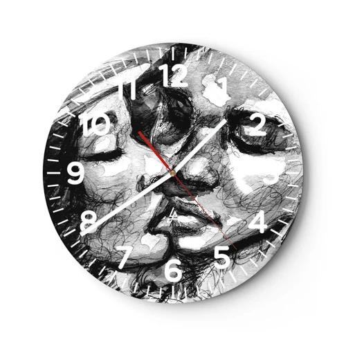 Horloge murale - Pendule murale - Un moment tendre - 30x30 cm