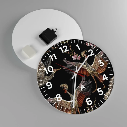 Horloge murale - Pendule murale - Un oiseau de conte de fées - 30x30 cm