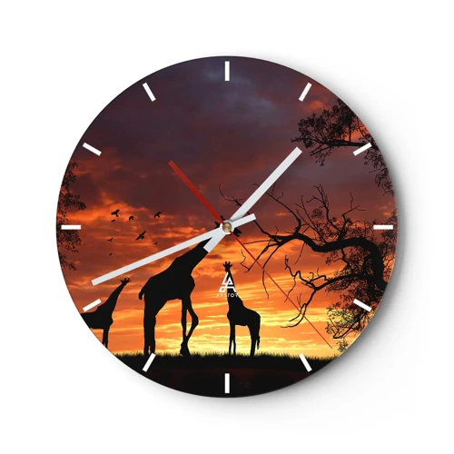 Horloge murale - Pendule murale - Un petit dîner avec vos proches - 30x30 cm