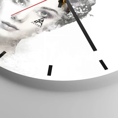 Horloge murale - Pendule murale - Un portrait extrêmement stylé - 40x40 cm