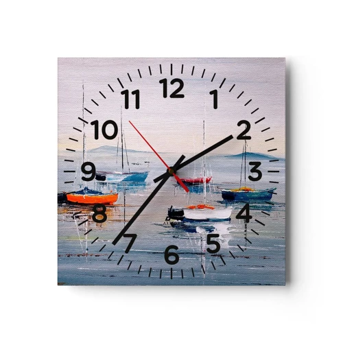 Horloge murale - Pendule murale - Un repos bien mérité - 30x30 cm