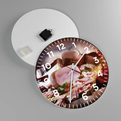 Horloge murale - Pendule murale - Un rêve culinaire avec une carafe - 40x40 cm
