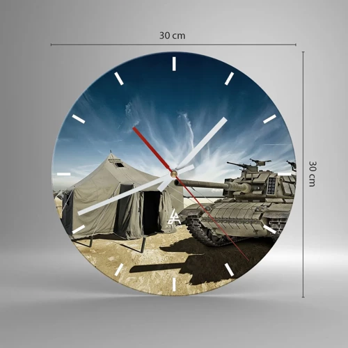 Horloge murale - Pendule murale - Un rêve militaire - 30x30 cm