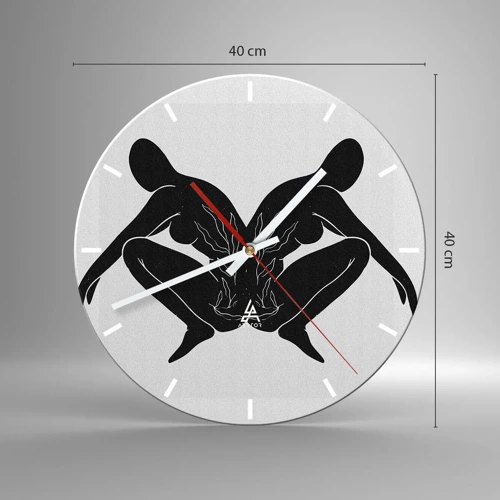 Horloge murale - Pendule murale - Une âme commune - 40x40 cm