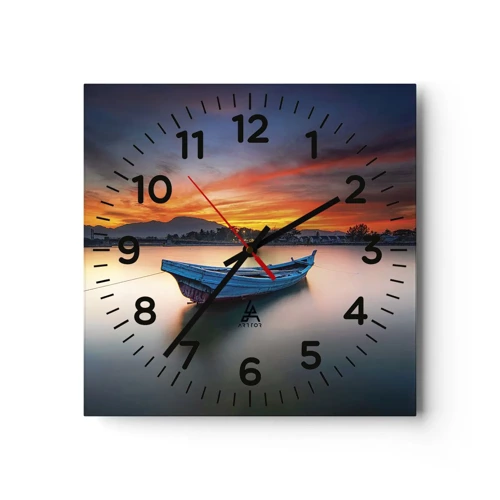 Horloge murale - Pendule murale - Une bonne nuit arrive - 40x40 cm