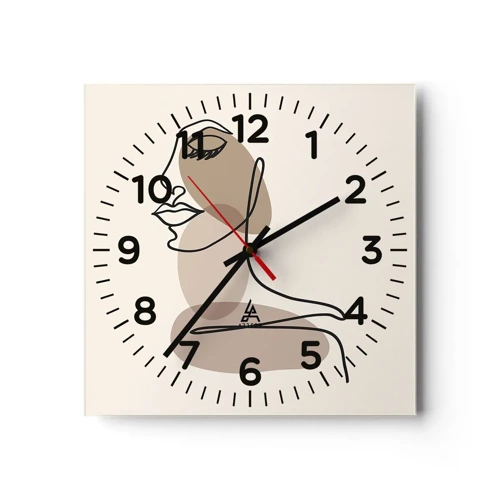 Horloge murale - Pendule murale - Une certaine ligne de beauté - 30x30 cm