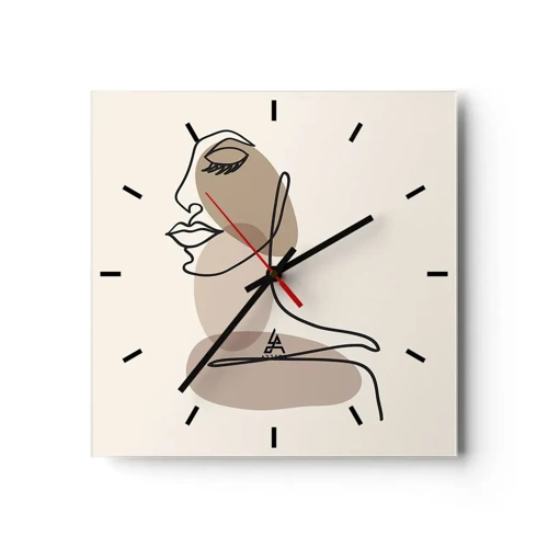 Horloge murale - Pendule murale - Une certaine ligne de beauté - 30x30 cm