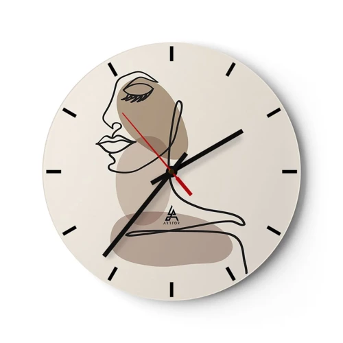 Horloge murale - Pendule murale - Une certaine ligne de beauté - 30x30 cm