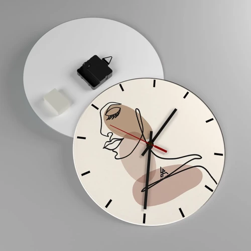 Horloge murale - Pendule murale - Une certaine ligne de beauté - 30x30 cm