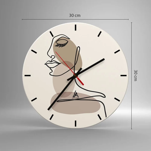 Horloge murale - Pendule murale - Une certaine ligne de beauté - 30x30 cm